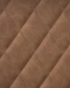 Set of 2 Dining Chairs MARIBEL Faux Leather Golden Brown