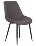 Set of 2 Dining Chairs MARIBEL Faux Leather Dark Brown