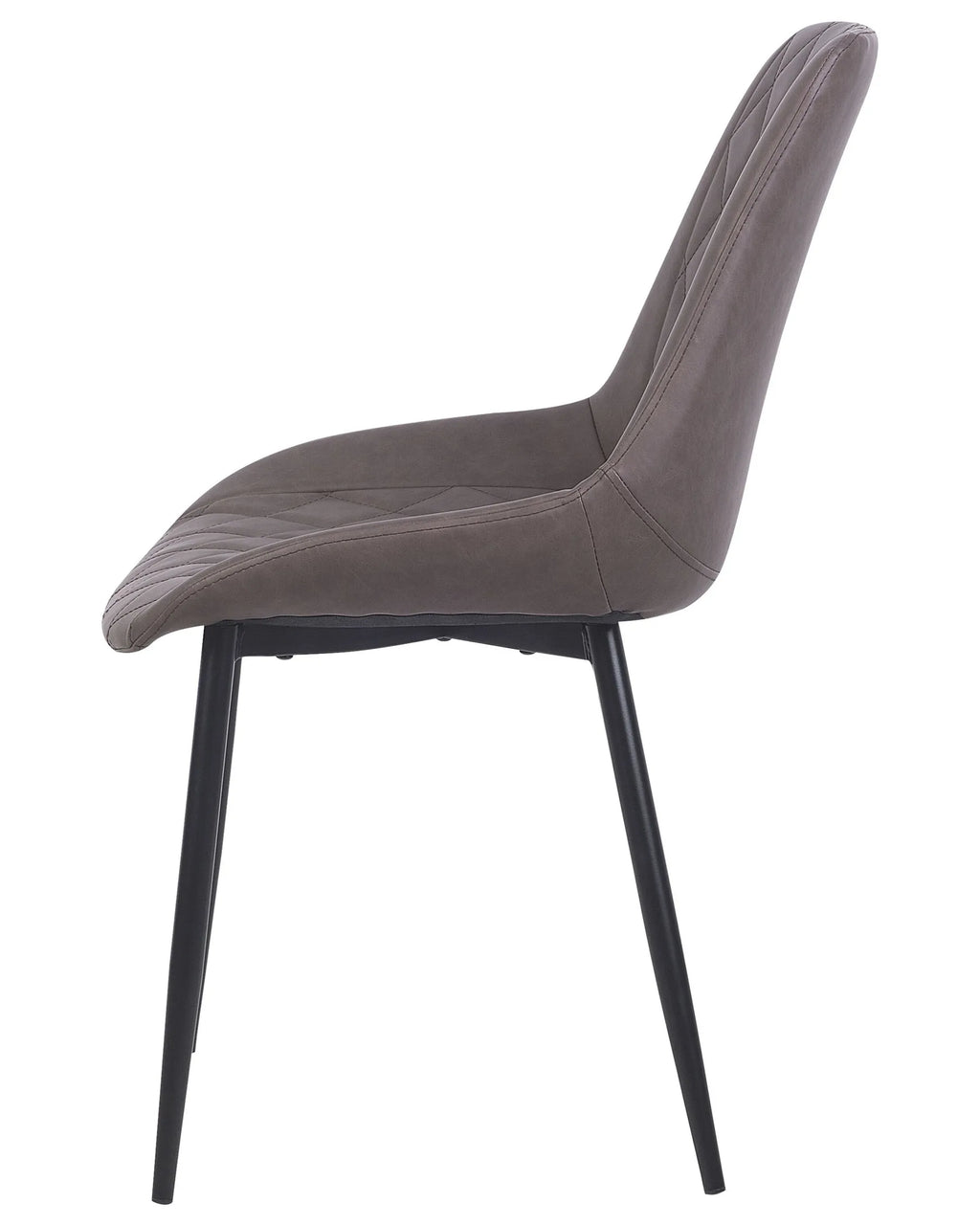 Set of 2 Dining Chairs MARIBEL Faux Leather Dark Brown