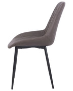 Set of 2 Dining Chairs MARIBEL Faux Leather Dark Brown