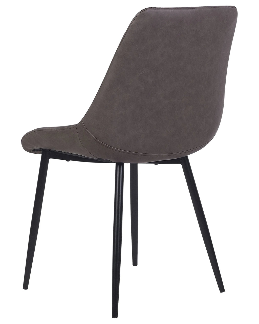 Set of 2 Dining Chairs MARIBEL Faux Leather Dark Brown