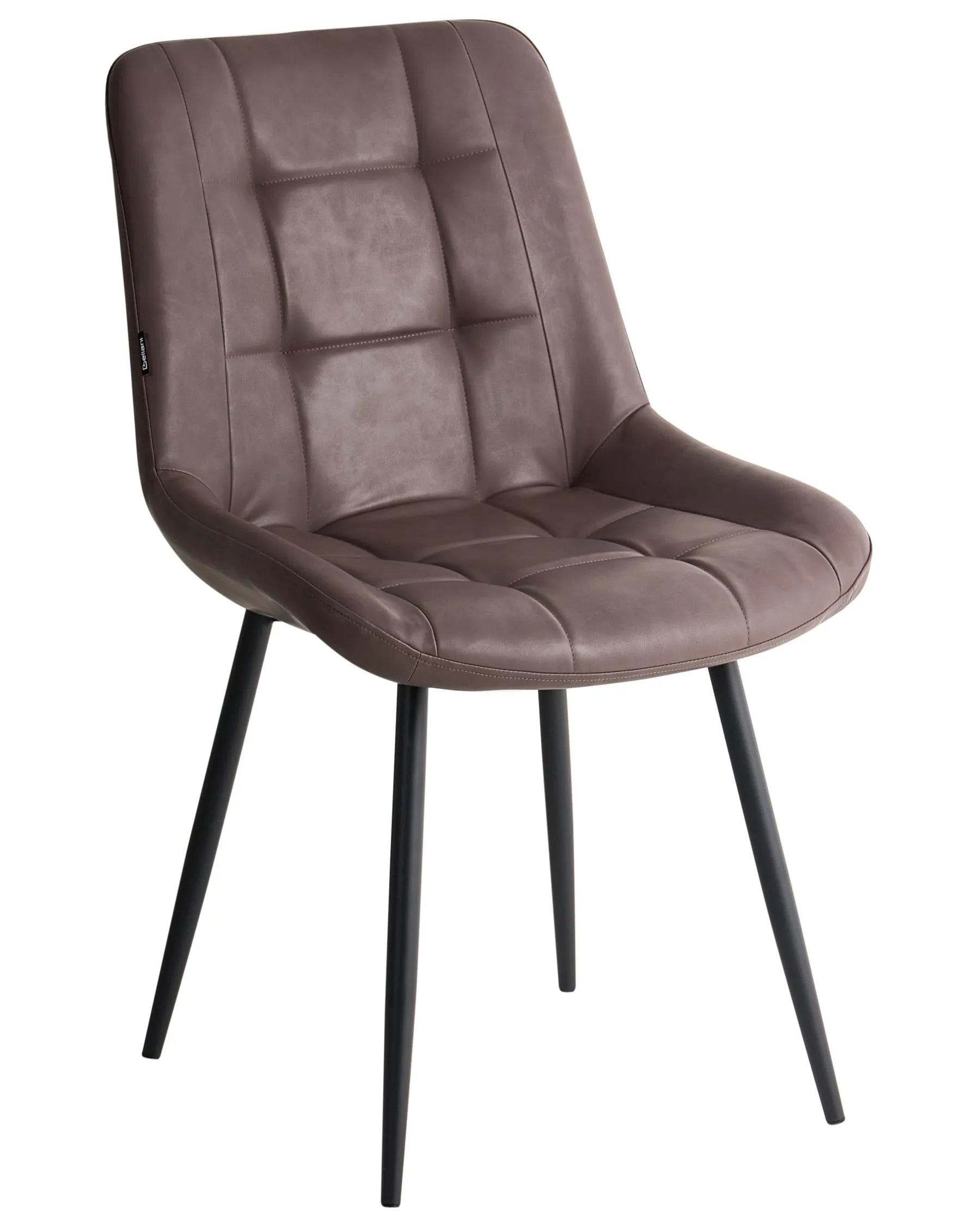 Set of 2 Dining Chairs MELROSE II Faux Leather Dark Brown