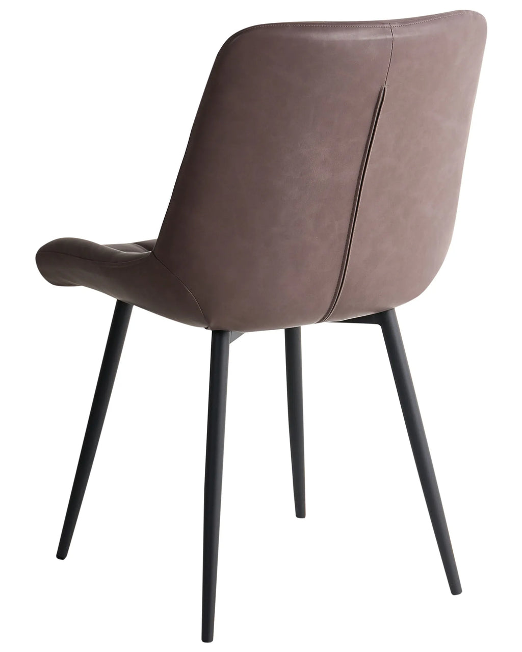 Set of 2 Dining Chairs MELROSE II Faux Leather Dark Brown