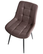 Set of 2 Dining Chairs MELROSE II Faux Leather Dark Brown