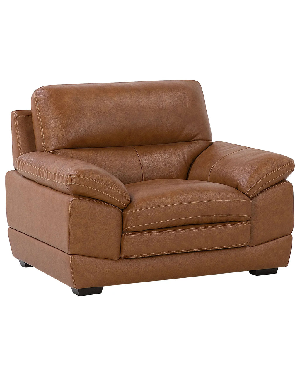 Armchair HORTEN Faux Leather Brown
