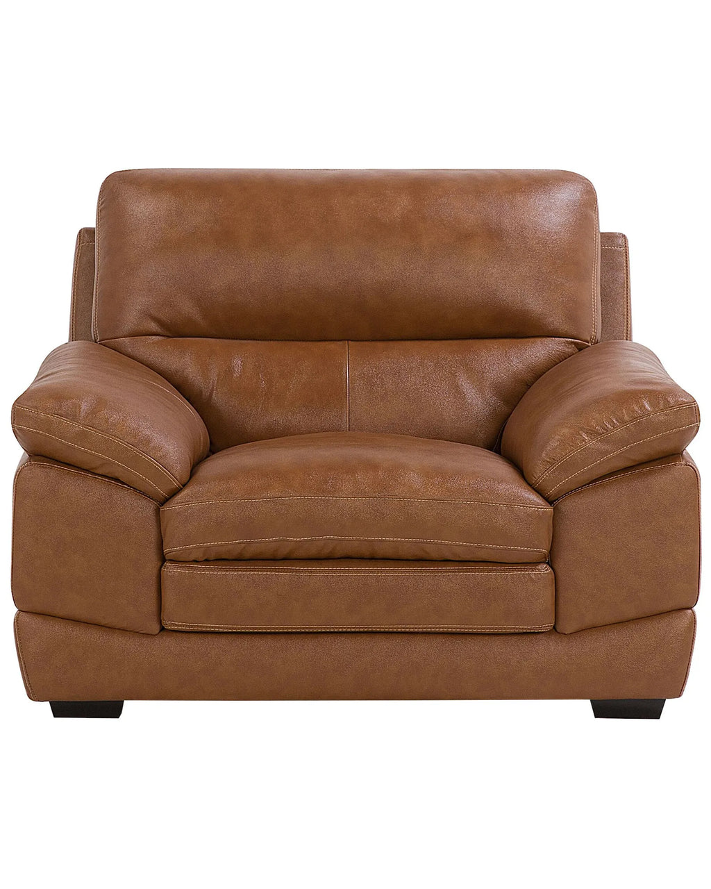Armchair HORTEN Faux Leather Brown