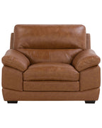 Armchair HORTEN Faux Leather Brown