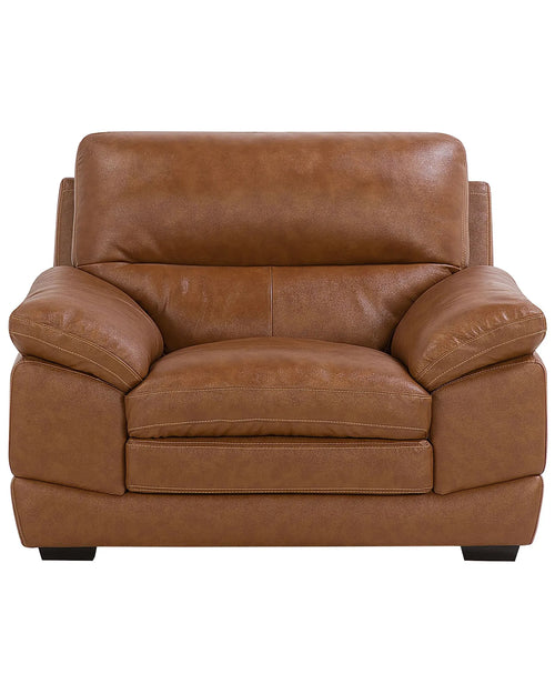 Armchair HORTEN Faux Leather Brown