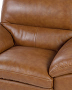 Armchair HORTEN Faux Leather Brown