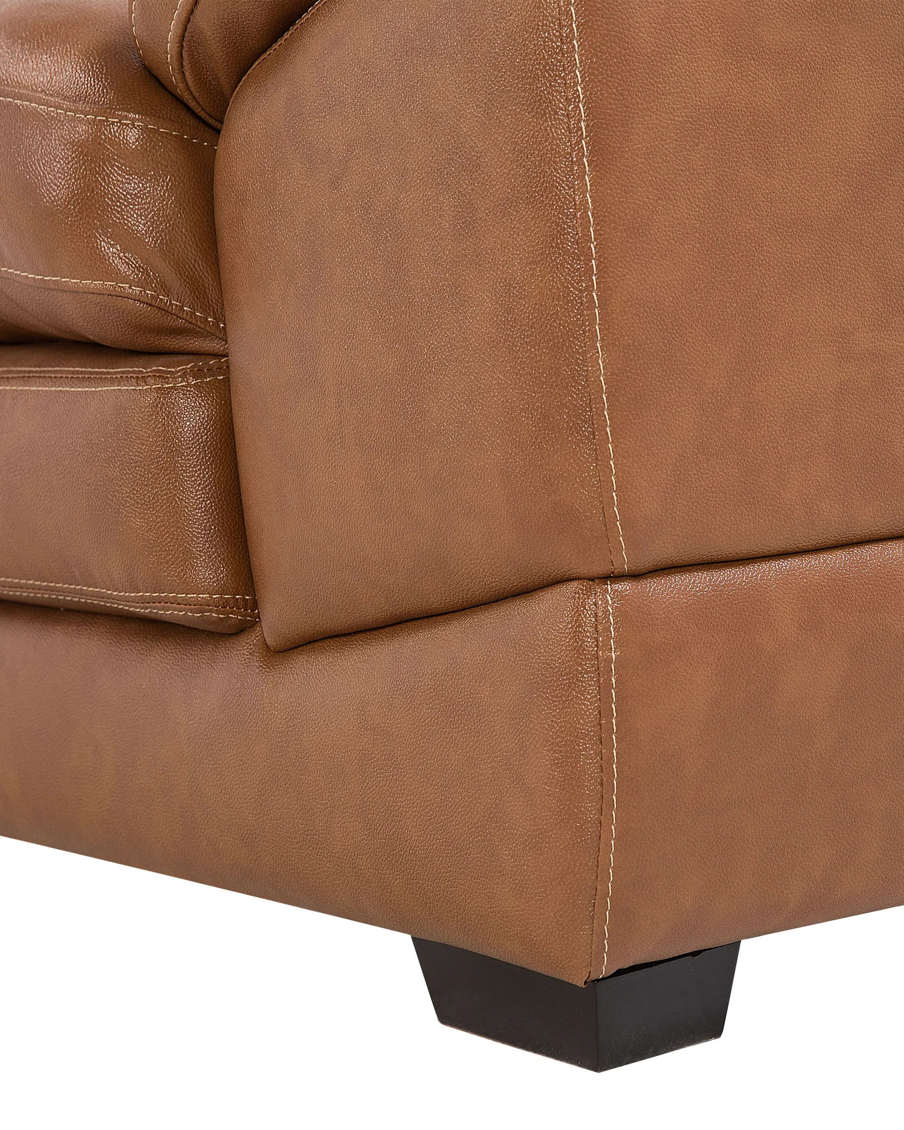 Armchair HORTEN Faux Leather Brown