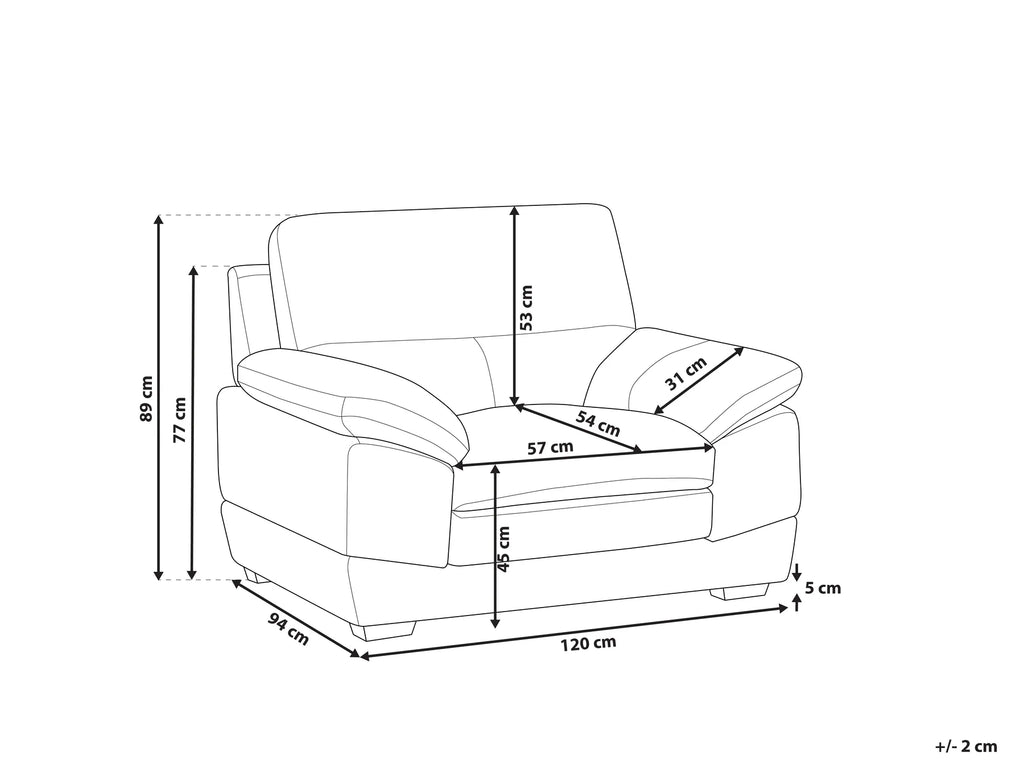 Armchair HORTEN Faux Leather Brown