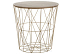 Side Table LANARK Gold with Storage
