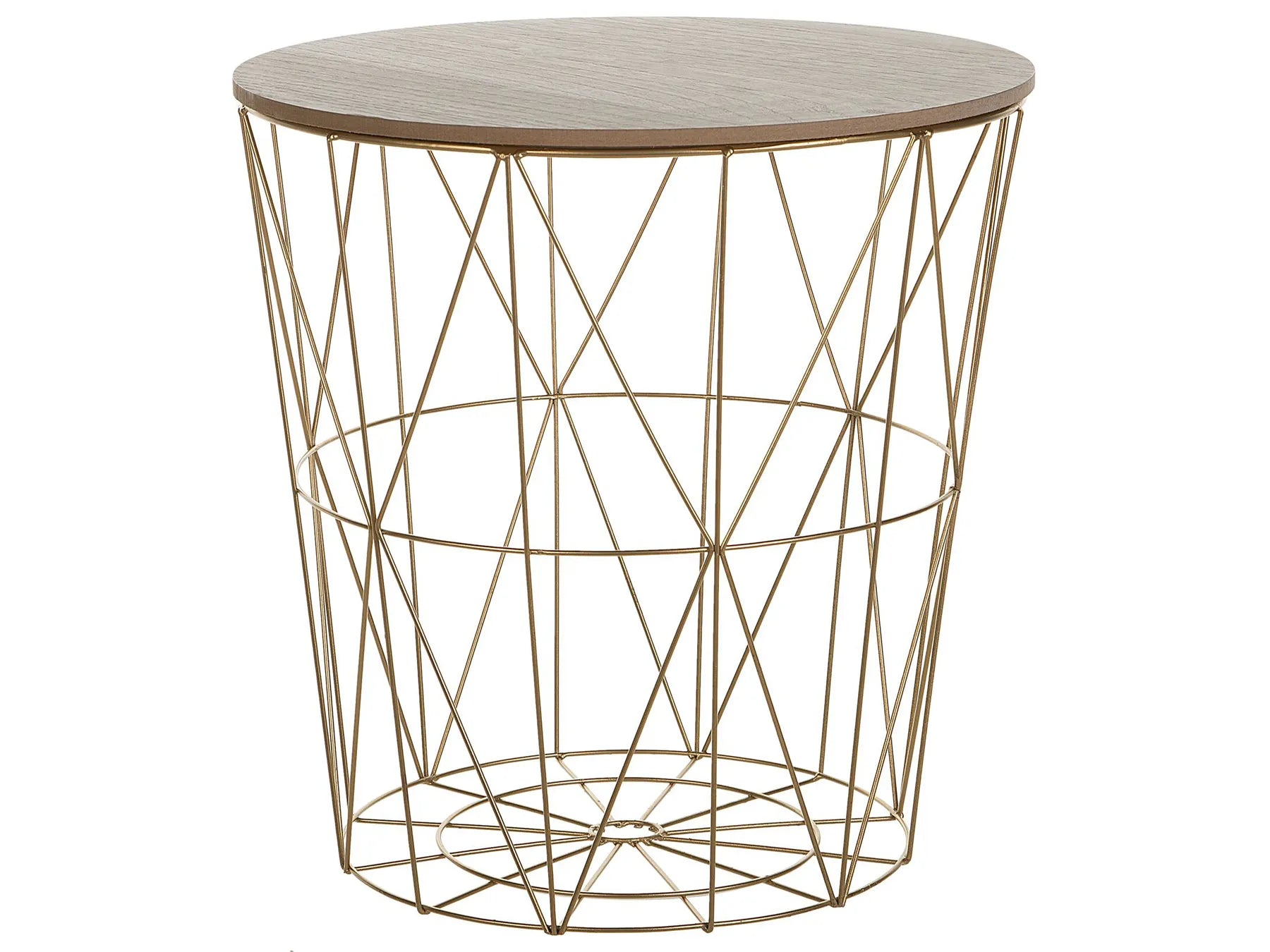 Side Table LANARK Gold with Storage
