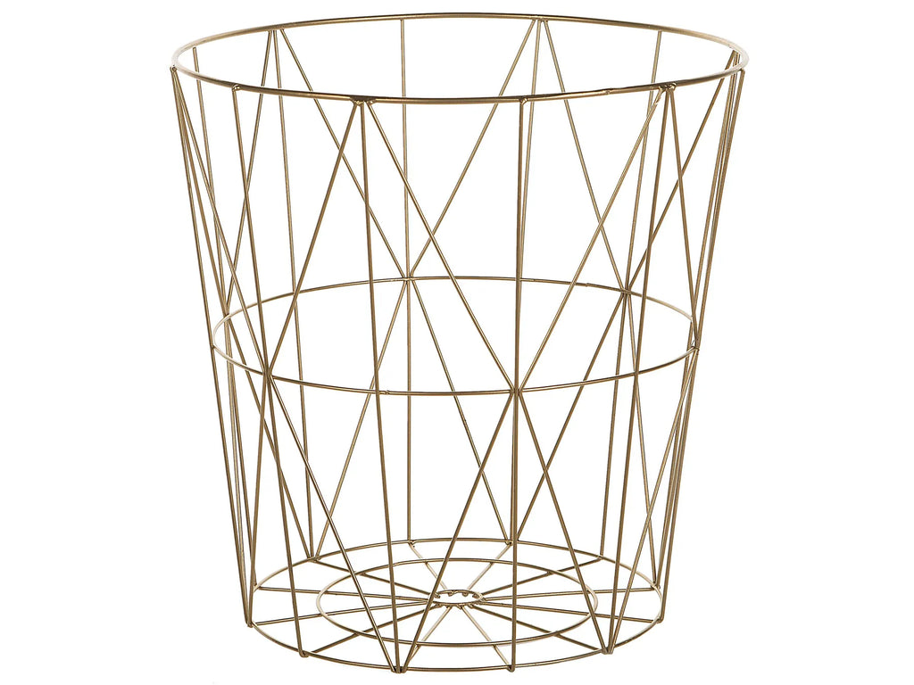 Side Table LANARK Gold with Storage