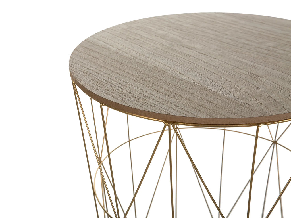 Side Table LANARK Gold with Storage