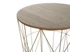 Side Table LANARK Gold with Storage