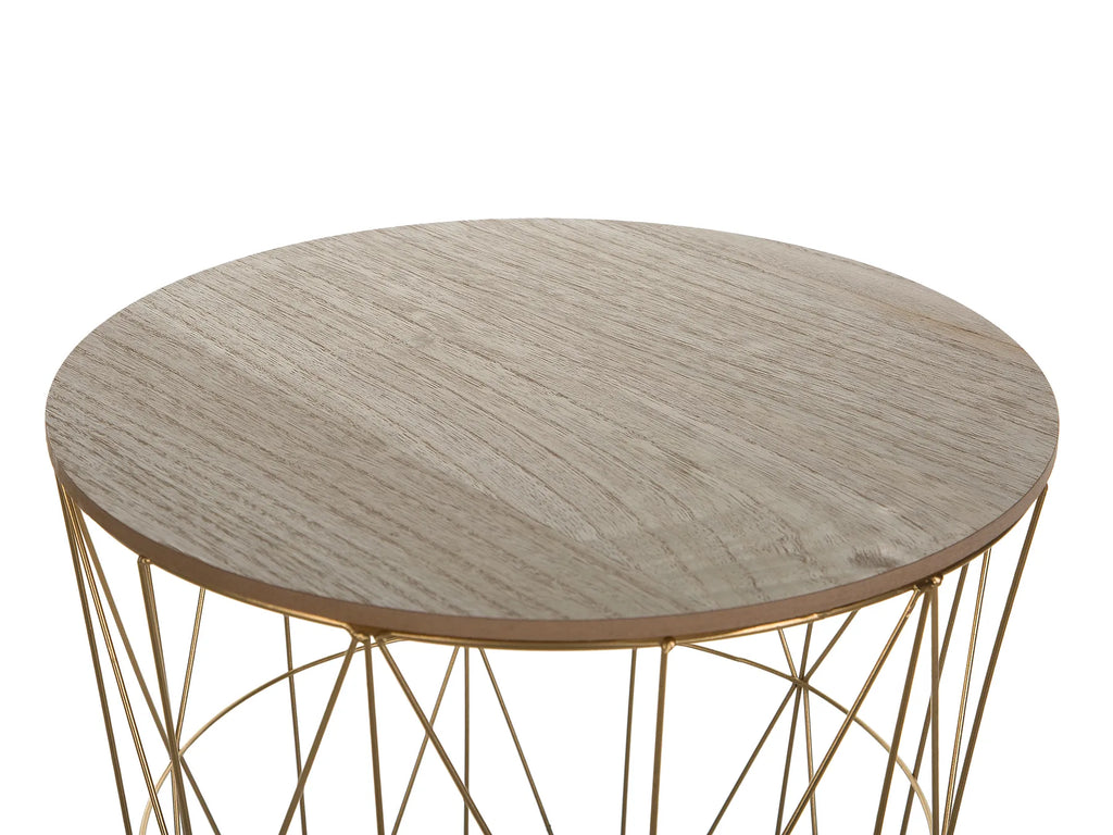 Side Table LANARK Gold with Storage