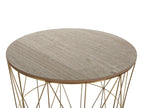 Side Table LANARK Gold with Storage