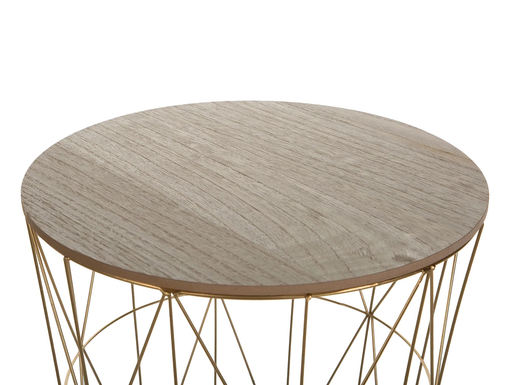 Side Table LANARK Gold with Storage