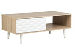 Coffee Table SWANSEA Light Brown with Storage
