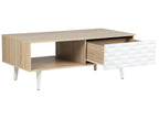 Coffee Table SWANSEA Light Brown with Storage