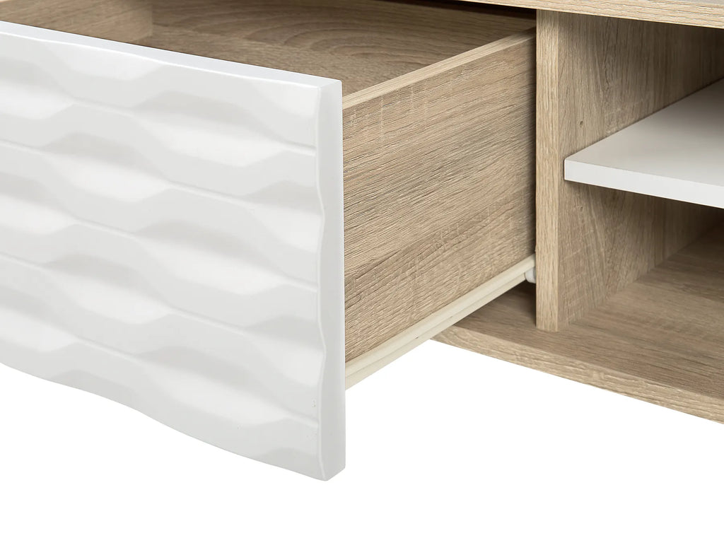 Coffee Table SWANSEA Light Brown with Storage