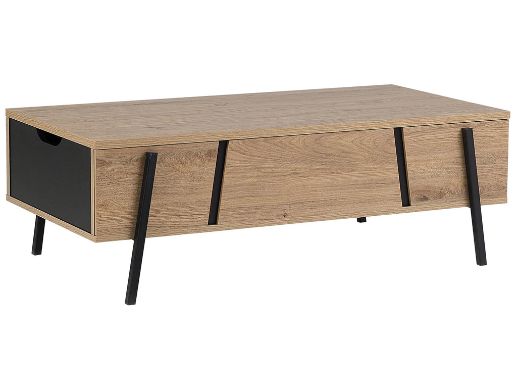 Coffee Table BLACKPOOL Brown/ Black with Storage