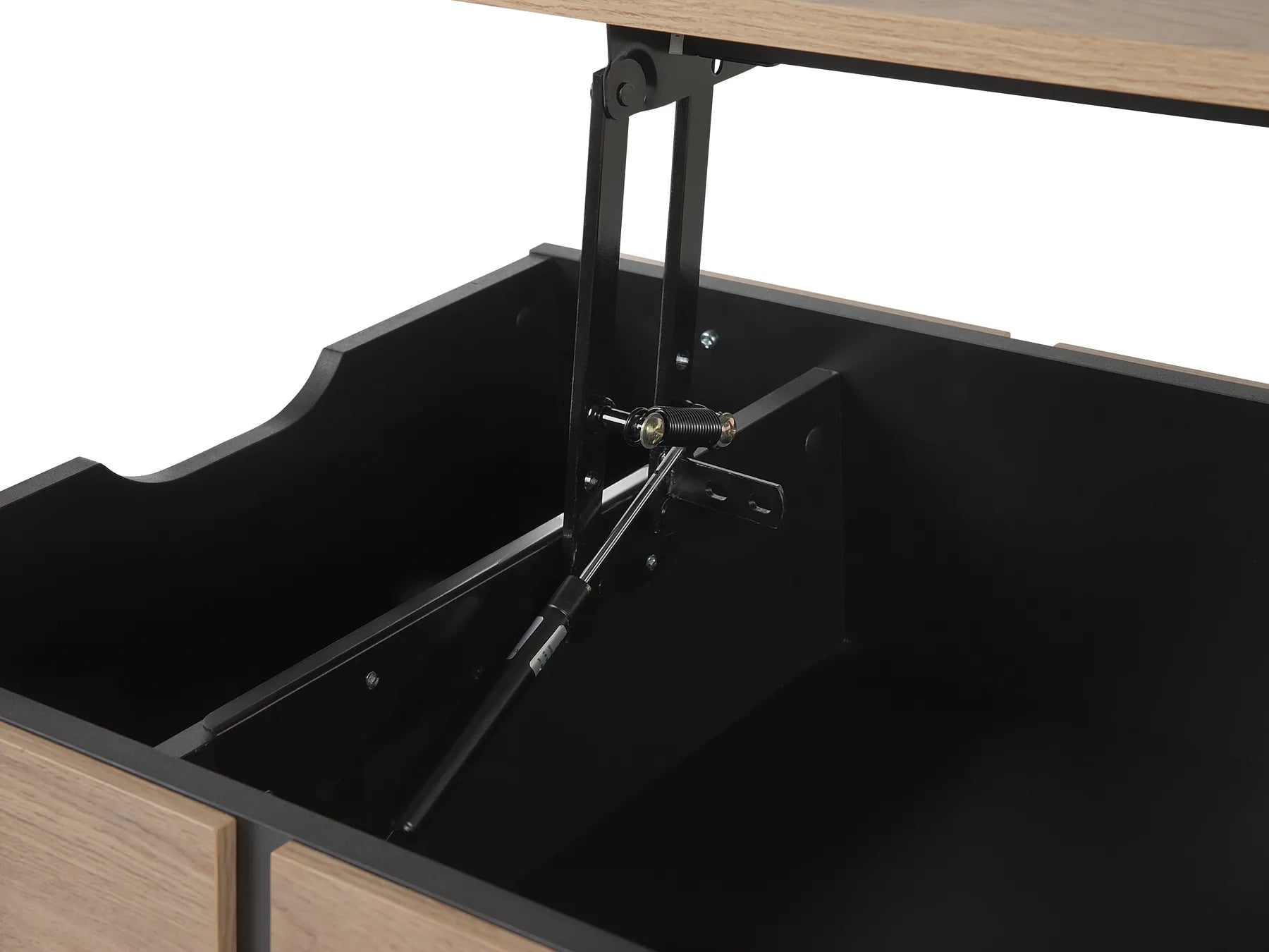 Coffee Table BLACKPOOL Brown/ Black with Storage