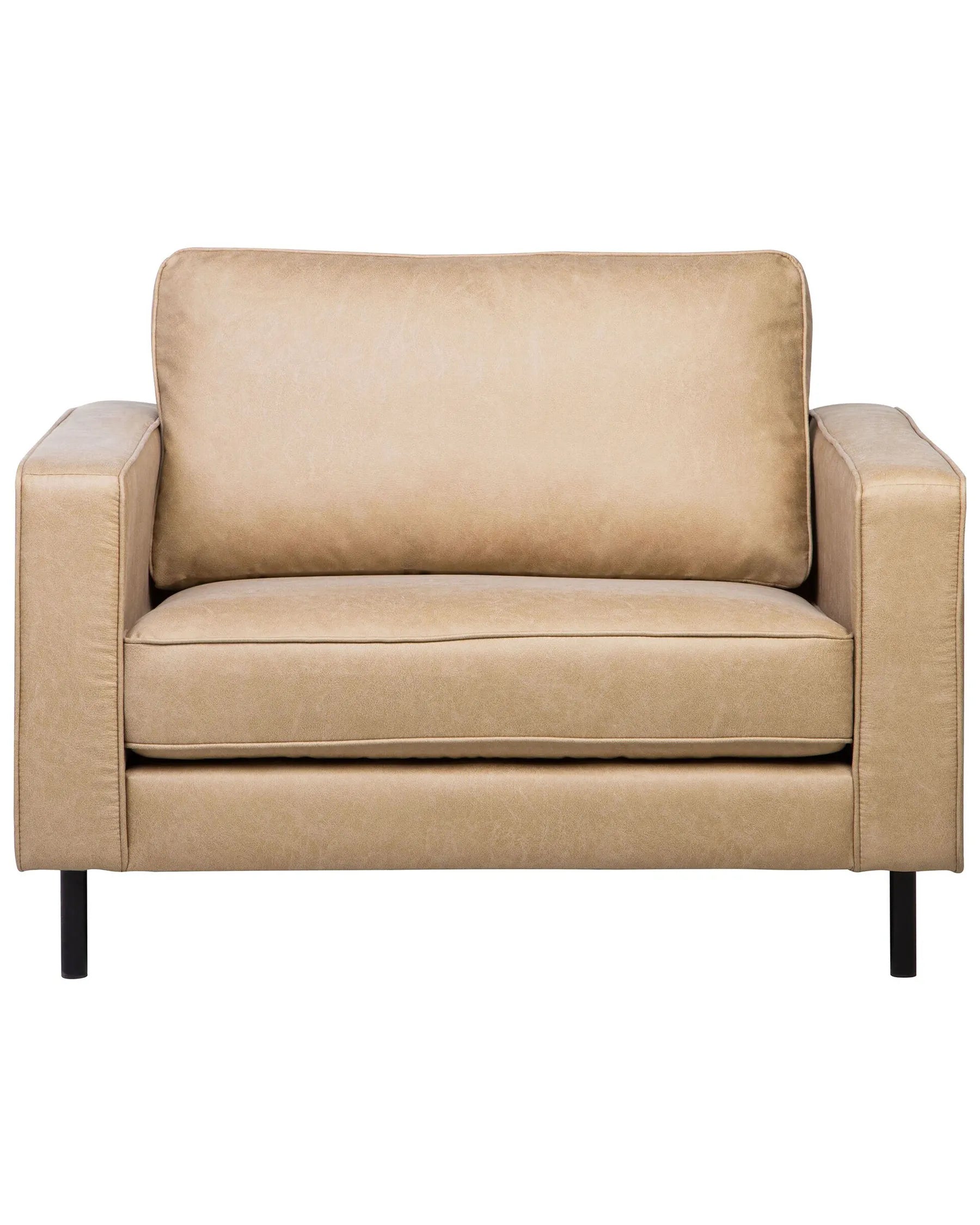 Armchair SAVALEN Faux Leather Beige