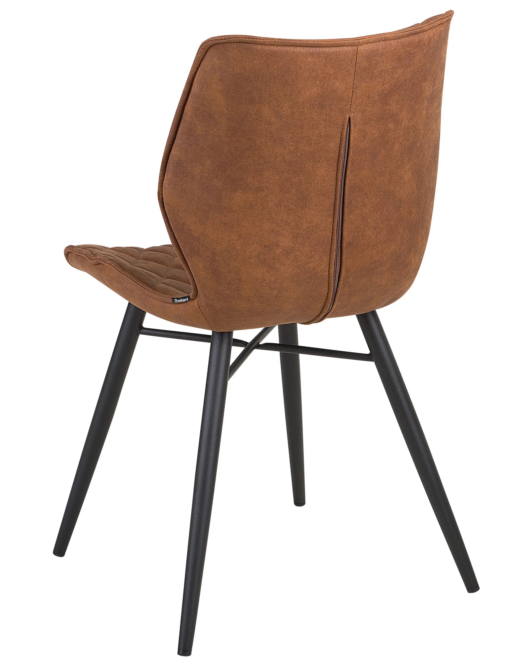 Set of 2 Dining Chairs LISLE Fabric Golden Brown