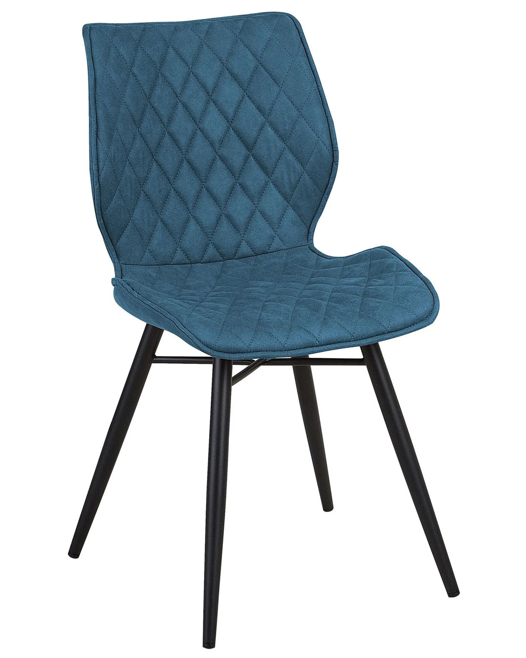 Set of 2 Dining Chairs LISLE Fabric Sea Blue