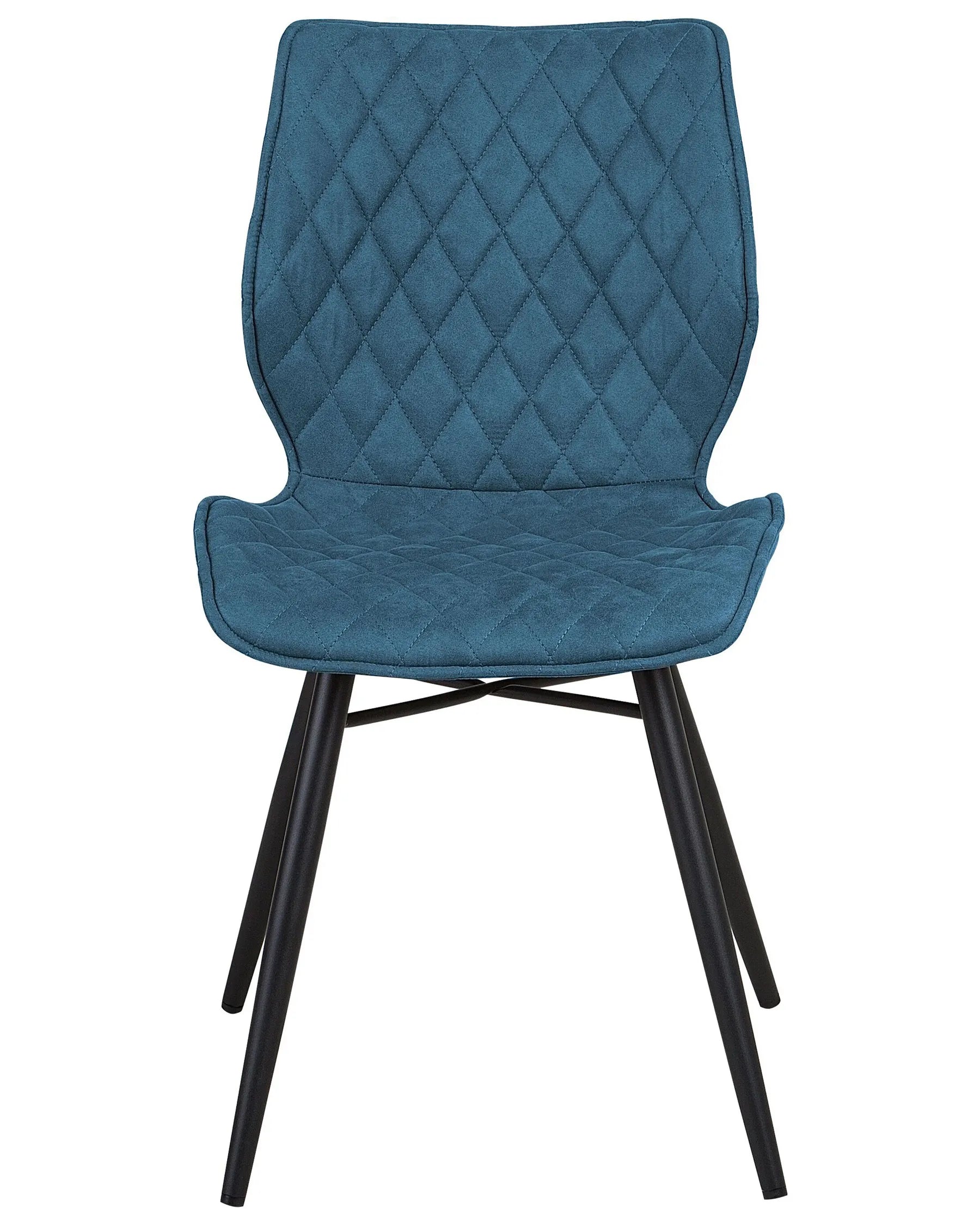 Set of 2 Dining Chairs LISLE Fabric Sea Blue