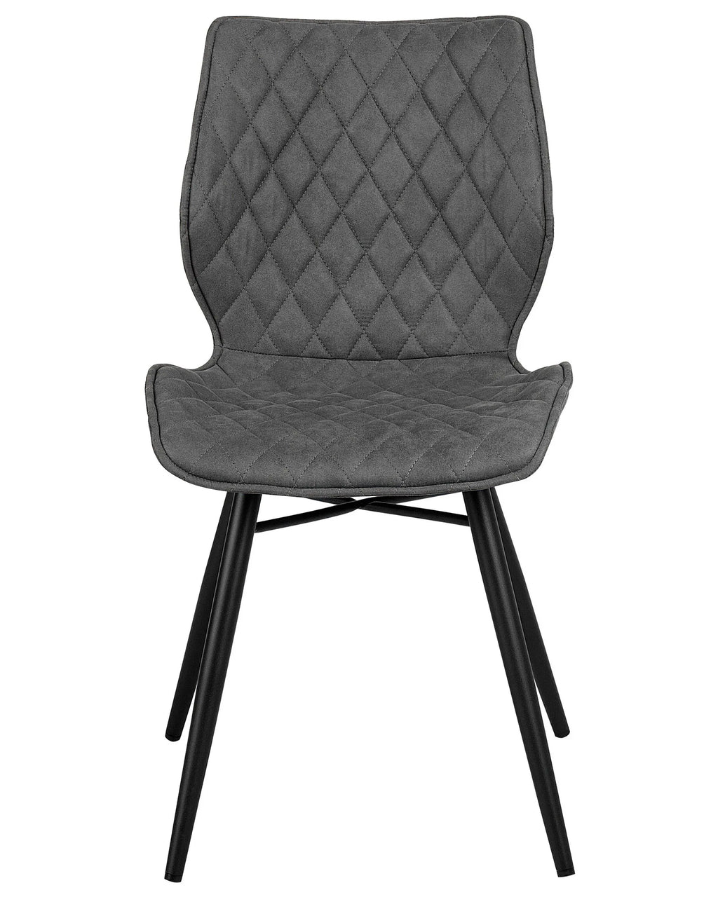 Set of 2 Dining Chairs LISLE Fabric Grey
