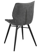 Set of 2 Dining Chairs LISLE Fabric Grey
