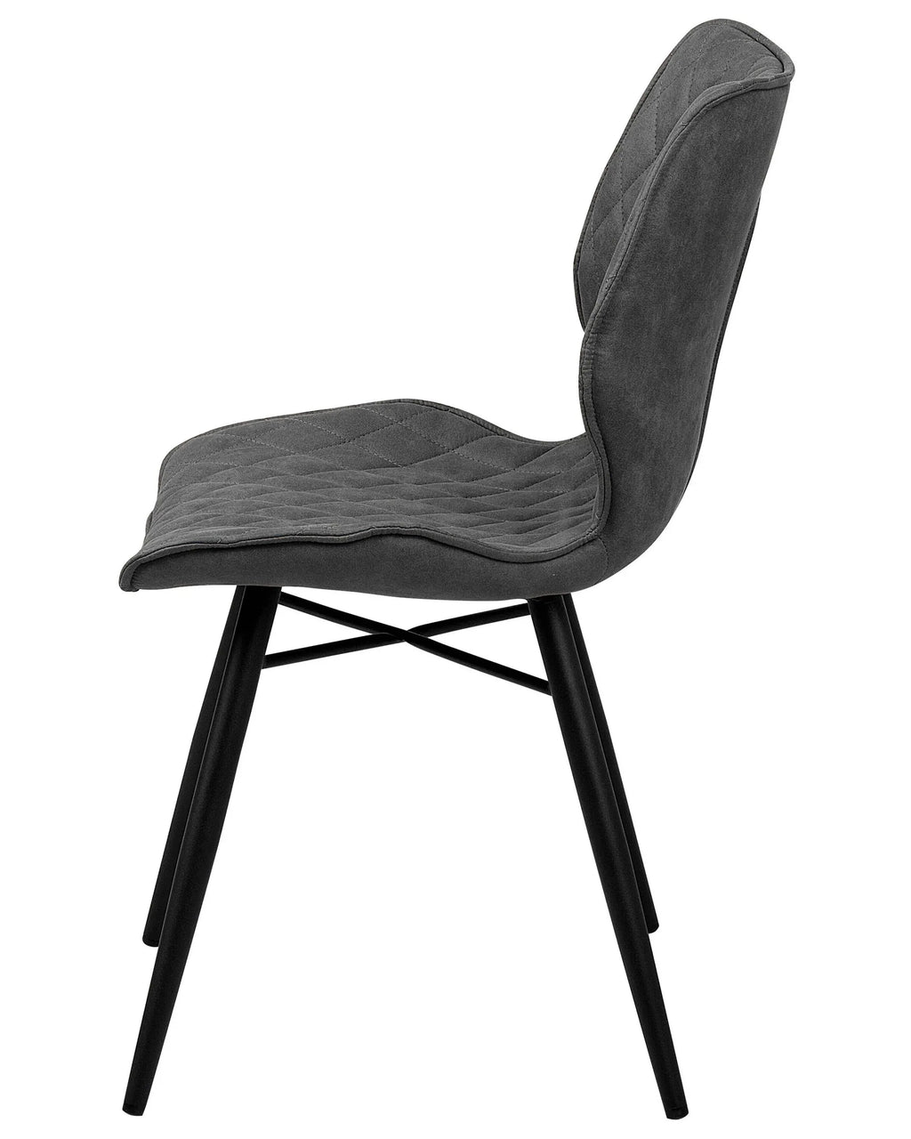 Set of 2 Dining Chairs LISLE Fabric Grey