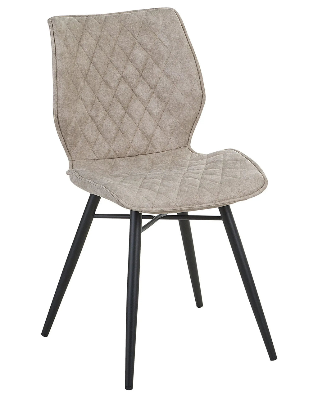 Set of 2 Dining Chairs LISLE Fabric Beige