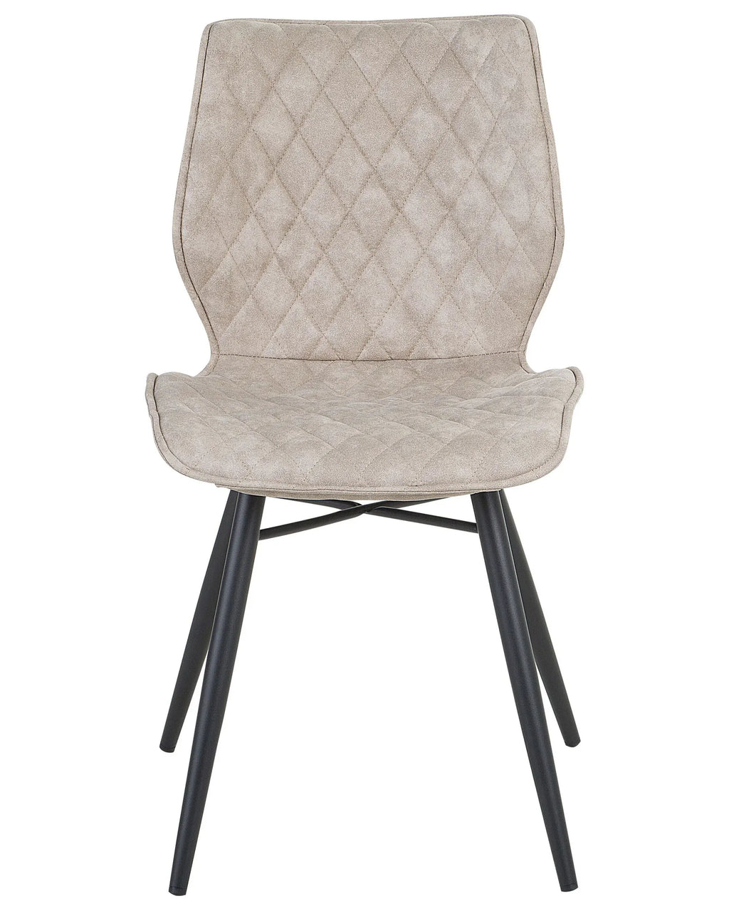 Set of 2 Dining Chairs LISLE Fabric Beige