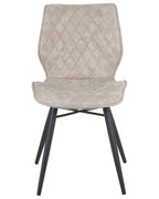 Set of 2 Dining Chairs LISLE Fabric Beige
