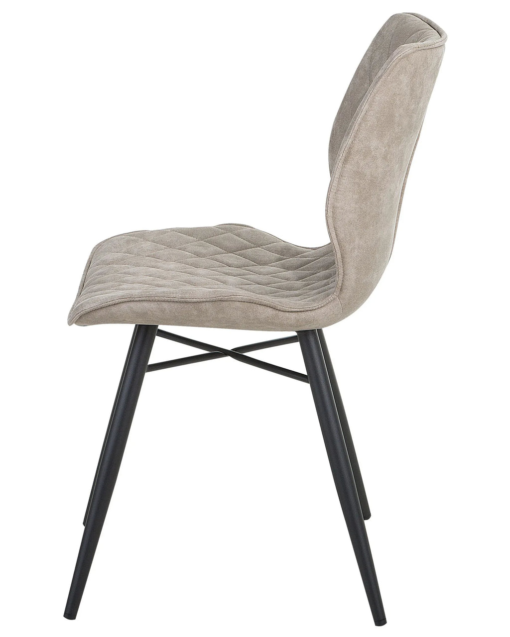 Set of 2 Dining Chairs LISLE Fabric Beige