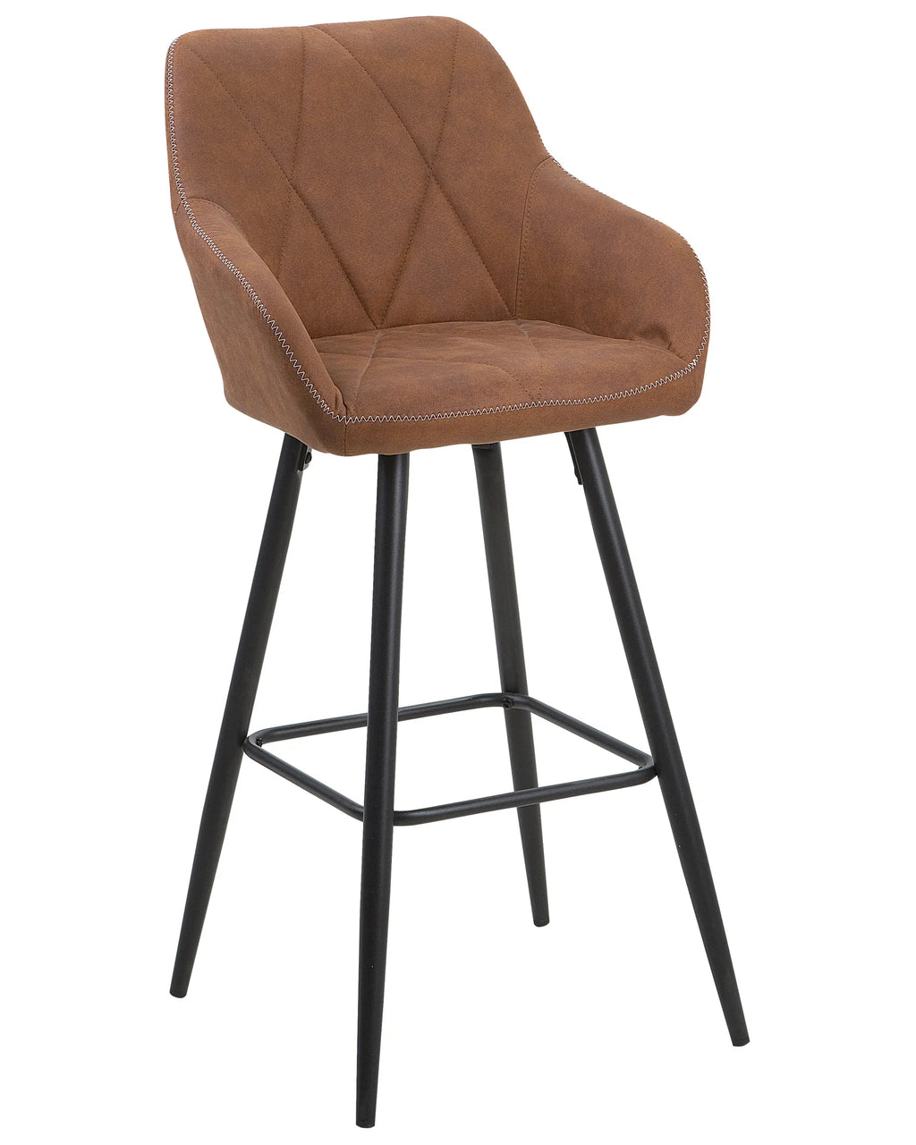 Set of 2 Bar Chairs DARIEN Golden Brown