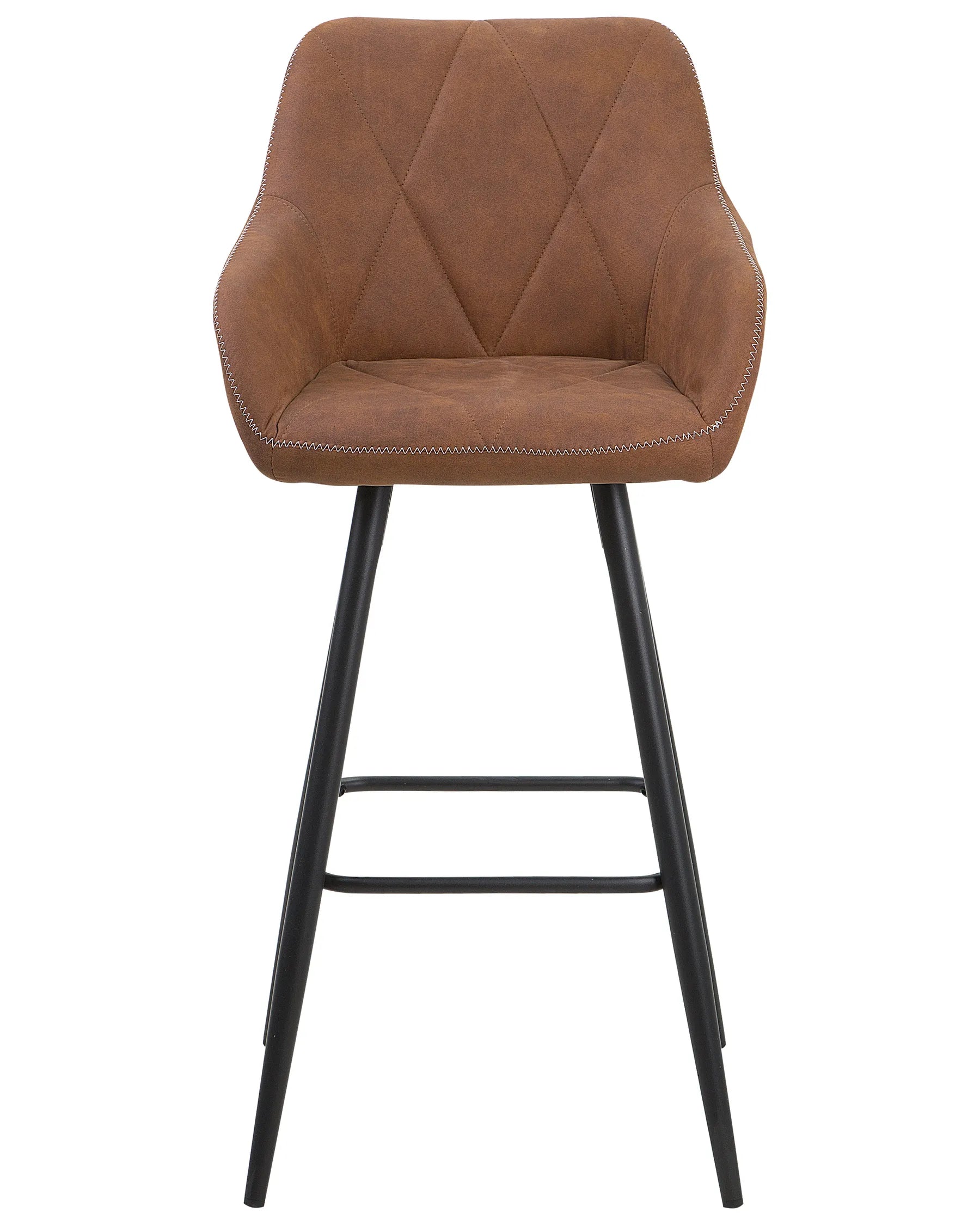 Set of 2 Bar Chairs DARIEN Golden Brown