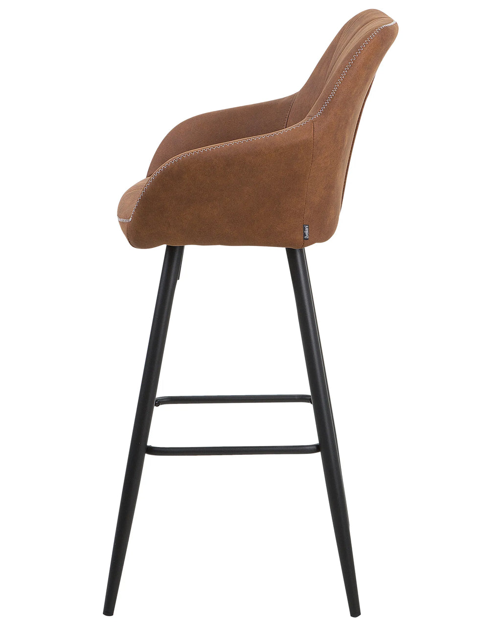 Set of 2 Bar Chairs DARIEN Golden Brown