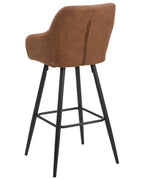 Set of 2 Bar Chairs DARIEN Golden Brown