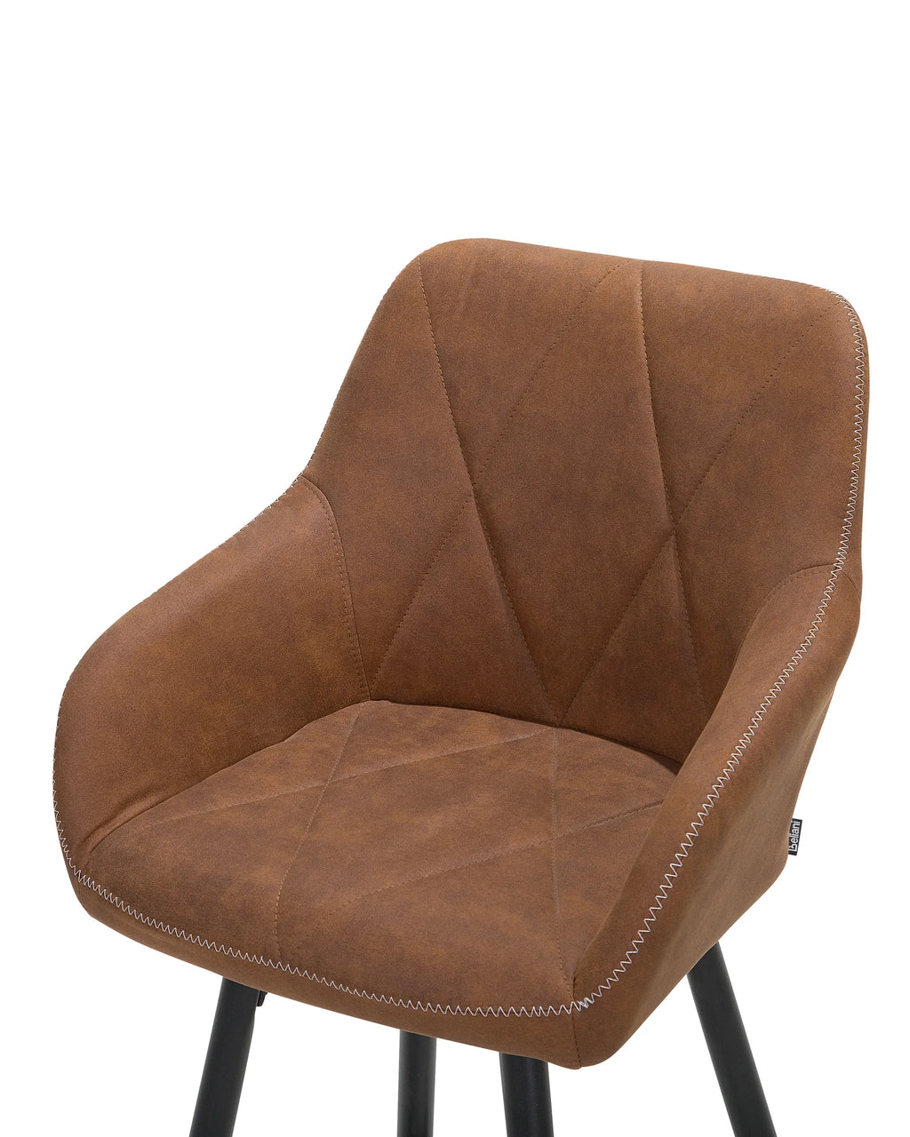 Set of 2 Bar Chairs DARIEN Golden Brown