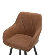 Set of 2 Bar Chairs DARIEN Golden Brown