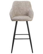 Set of 2 Bar Chairs DARIEN Beige