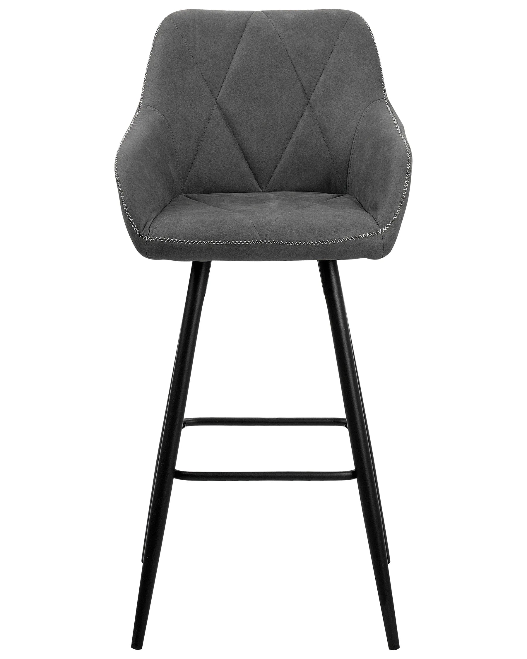 Set of 2 Bar Chairs DARIEN Grey