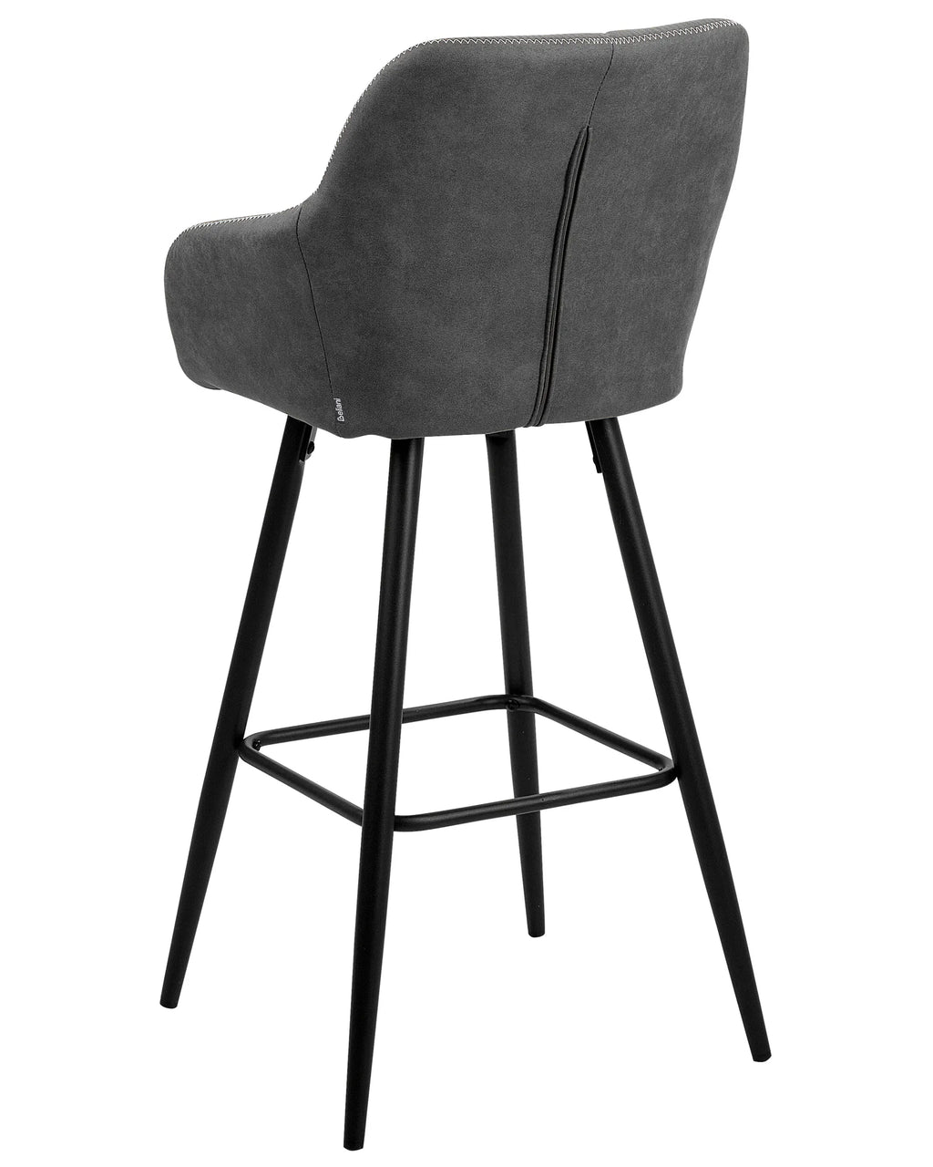 Set of 2 Bar Chairs DARIEN Grey