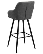 Set of 2 Bar Chairs DARIEN Grey