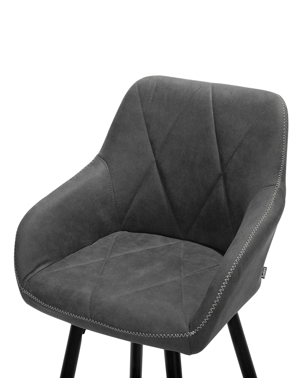 Set of 2 Bar Chairs DARIEN Grey